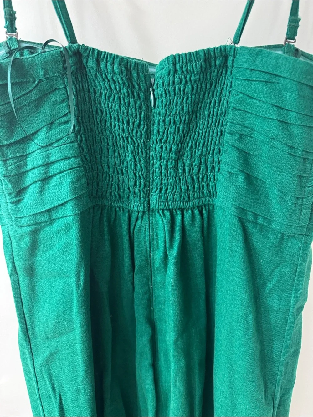 Abercrombie and Fitch Linen Emerald Green Strapped or Strapless Maxi Dress